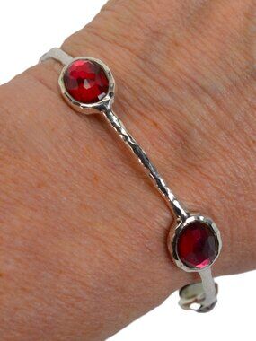 Ippolita Designer Sterling Silver Rock Candy Red Doublet Bracelet RETIRED